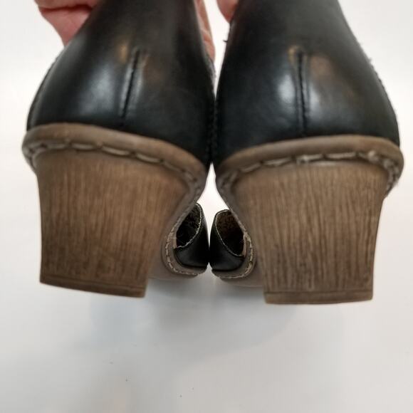 Rieker Antistress Women's Black Gray Mary Jane Leather Comfort Shoes Size 40 - Picture 8 of 12